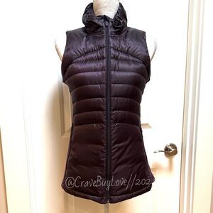 Lululemon Down For A Run Vest II Black Cherry Size 8 EUC